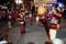 Thai children people group band show traditional dancing culture of Lanna for travelers at Thanon Khon Muan Night market or