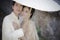 Thai couple in wedding dress