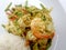 Thai Crab Curry Recipe - The fired curry shrimp and squid, mix seafood with mix vegetable. Phat phong kari in Thai, Thai Food.