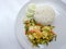 Thai Crab Curry Recipe - The fired curry shrimp and squid, mix seafood with mix vegetable. Phat phong kari in Thai, Thai Food.