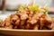 Thai cuisine barbecue chicken skewers