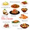 Thai cuisine dishes, Asian food with meat, seafood