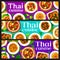 Thai cuisine restaurant food vector banners