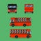 Thai dark orange bus transport car vehicle driver fare passenger autobus omnibus coach rail bench chair stool armchair seat