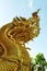 Thai dragon, golden Naga statue