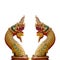 Thai dragon, King of Naga statue on white background