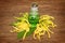 Thai essential massage oil and ylang-ylang flower