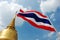 Thai flag and the pagoda