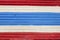 Thai flag painted on corrugated metal wall