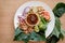 Thai food appetizer , Savoury Leaf Wraps