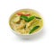 Thai food chicken green curry in the white bolw