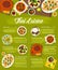 Thai food menu, Thailand cuisine Asian, restaurant