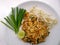 Thai food Pad thai , Stir fry noodles with tofu in padthai style. The one of Thailands national main dish.