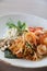 Thai food padthai fried noodle with shrimp, local food