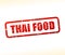 Thai food text stamp