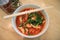 Thai food tom yum kung or shrimp spicy soup