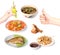 Thai foods on white background