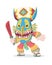 Thai ghost festival, Phi Ta Khon in cute cartoon style illustration