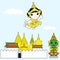 Thai Goddess Of Lightning Flying Over Temple of Emerald Buddha i