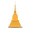 Thai golden pagoda building of buddhism vector