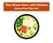 Thai green curry with chicken, Top view vector art