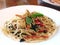 Thai herb spicy spaghetti shrimps cook with chill