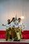 Thai Human Puppet dance of stage Wat Khanon Nang Yai, Ratchaburi