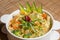 Thai Khao Pad - special fried rice with mixed vegetables, egg and thai seasoning sauce