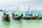 Thai long tail fishing boats at Koh Samui