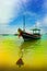 Thai longboat in the water