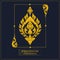 Thai luxury vintage golden pattern design for logo, label, icon ,brand for your product or packaging