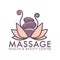 Thai massage health and beauty salon center poster vector.