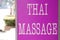 Thai massage sign