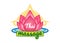 Thai massage vector logo badge
