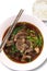 Thai meat noodle soup