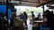 Thai merchant prepare and setting shop for sale traveller at market fair