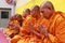 Thai monk Prayer and blessing to the people.