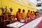 Thai monk Prayer and blessing to the people.