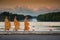 Thai monks walk to be offered foods