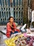 Thai mountain village woman at market