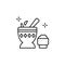 Thai national food icon. Simple line, outline vector of culture Thailand icons for ui and ux, website or mobile application