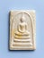 Thai old buddha amulet on white