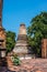 Thai pagoda , Wat Yaichaimongkol temple, Ancient remains in Ayuttaya city in Thailand.