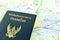 Thai passport and immigration stamps