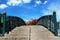 Thai patterned concrete bridge for crossing the canal in Bangkok