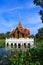 Thai pavillion in lotus pond in a park, Bangkok