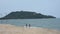 Thai people and foreigner travelers walking at Ban Krut Beach in Thailand