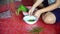 Thai people prepare Senegalia pennata vegetables for cooking