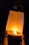 Thai people release Khom Loi, the sky lanterns during Yi Peng or Loi Krathong festival in Chiang Mai