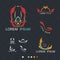 Thai Restaurant Logo Set - Vector